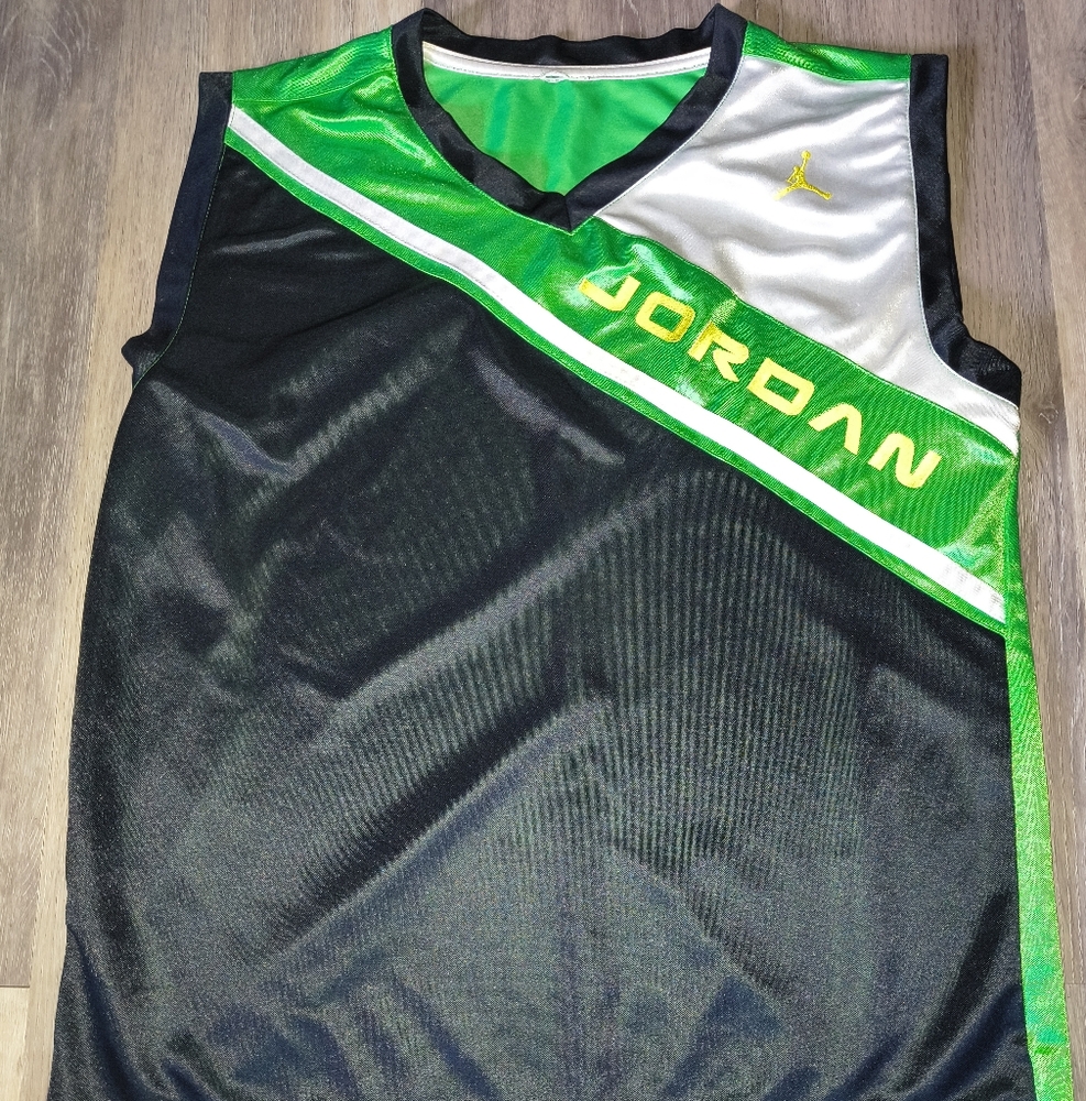 Jordan Black and Green Sports Tank